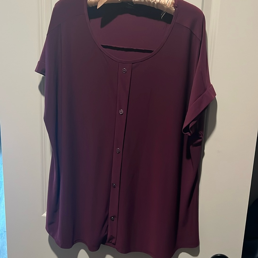 Plum colored women’s blouse